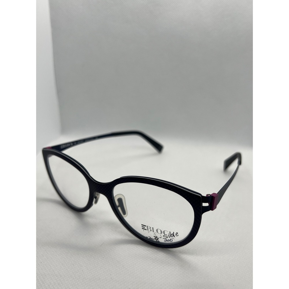Block‎ B-Slide Eyeglasses Frames Cat Eye Italy Designer Purple Black 51-17